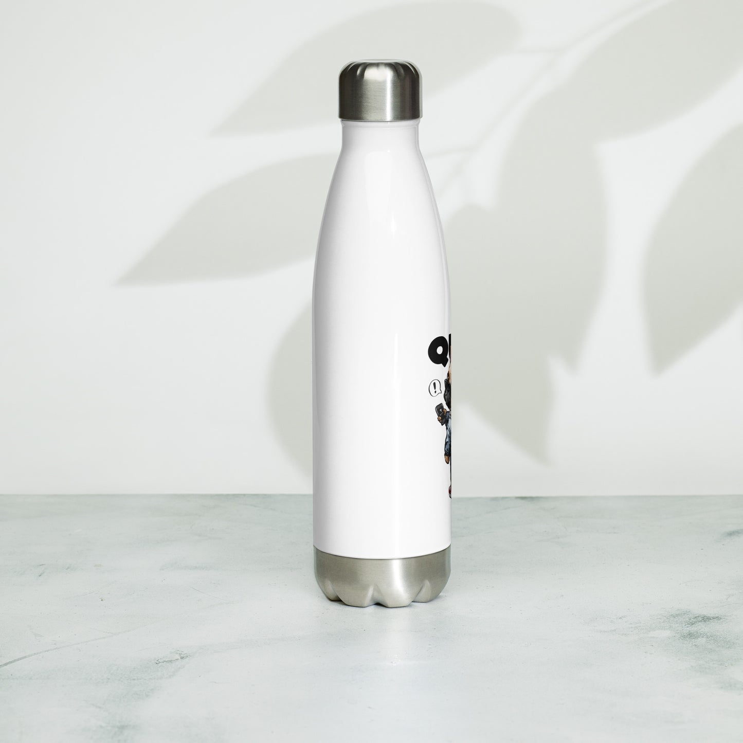 Que chin... - Stainless steel water bottle